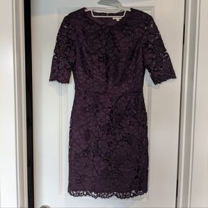 Shoshanna Deep Purple Lace Dress